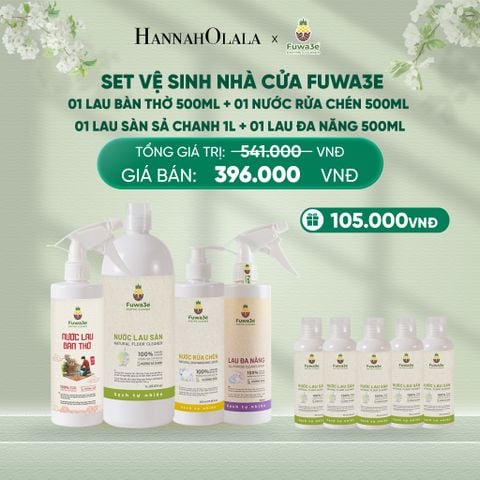  DEAL 9: SET VỆ SINH NHÀ CỬA: 01 LAU BÀN THỜ 500ML 01 RỬA CHÉN 500ML 01 LAU SÀN 1L 01 LAU ĐA NĂNG 500ML 