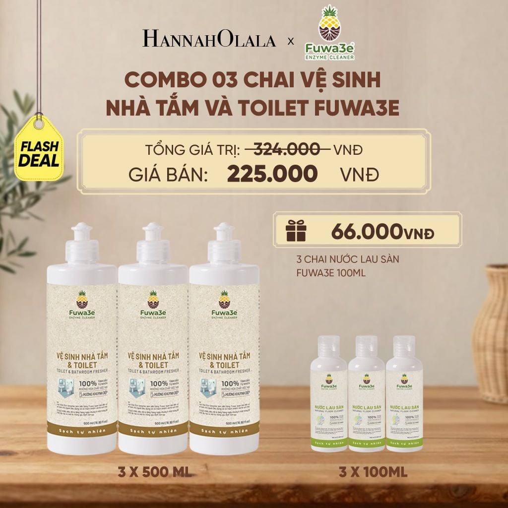  SET VỆ SINH NHÀ TẮM: 03 VỆ SINH BỒN CẦU NHÀ TẮM VÀ TOILET 500ML - DEAL 10 - D183 