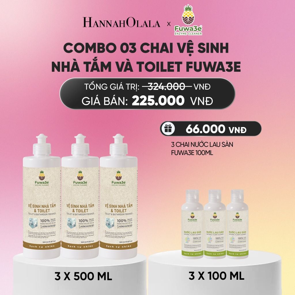  SET VỆ SINH NHÀ TẮM 03 VỆ SINH BỒN CẦU NHÀ TẮM VÀ TOILET 500ML - DEAL 10_A1518 