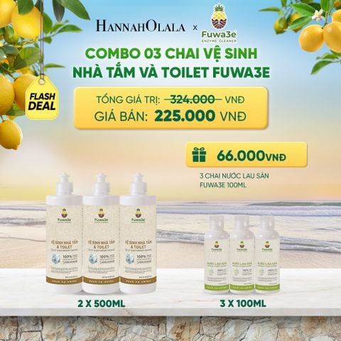  SET VỆ SINH NHÀ TẮM 03 VỆ SINH BỒN CẦU NHÀ TẮM VÀ TOILET 500ML - DEAL 10 