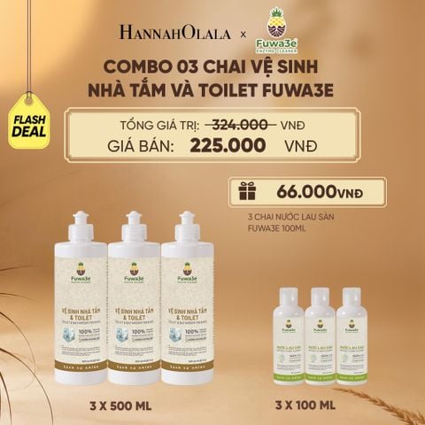  SET VỆ SINH NHÀ TẮM: 03 VỆ SINH BỒN CẦU NHÀ TẮM VÀ TOILET 500ML - DEAL 10 - E20 