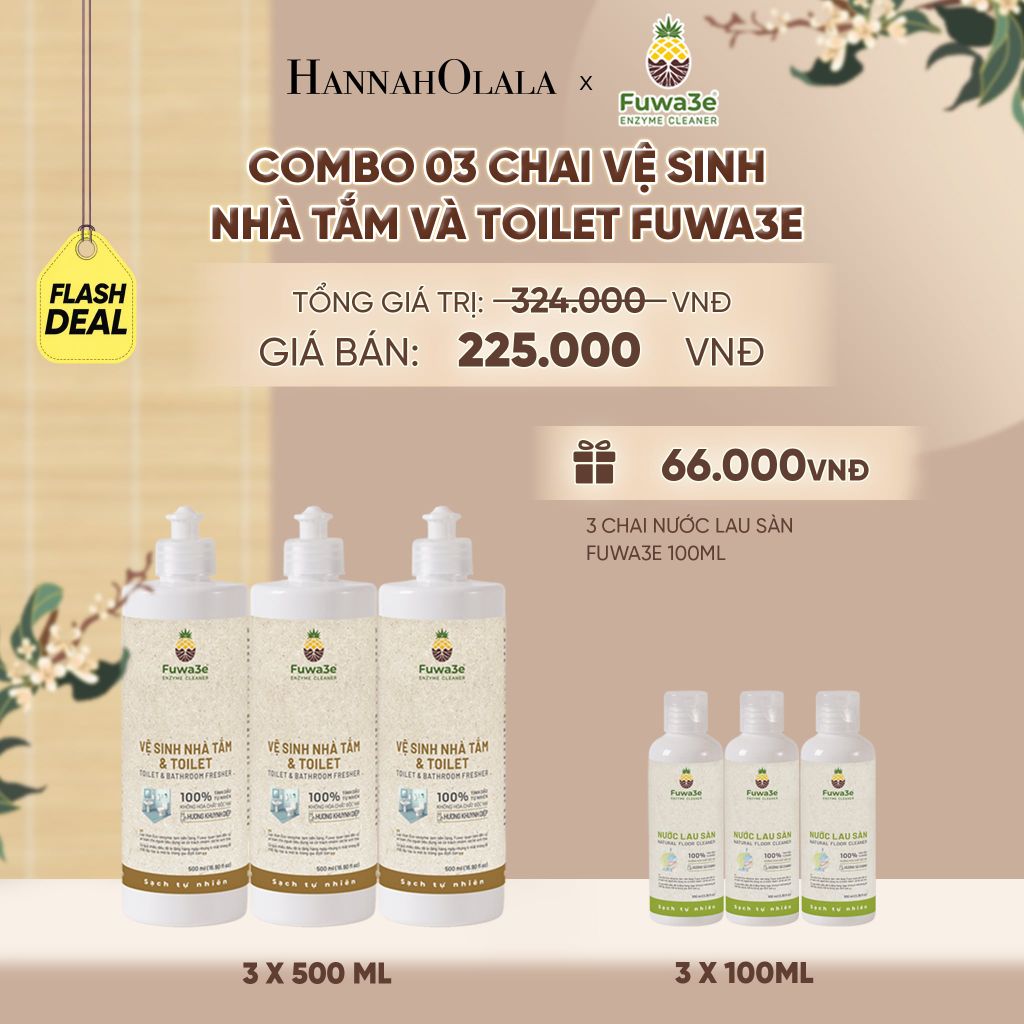  SET VỆ SINH NHÀ TẮM: 03 VỆ SINH BỒN CẦU NHÀ TẮM VÀ TOILET 500ML - DEAL 10 - A2161 