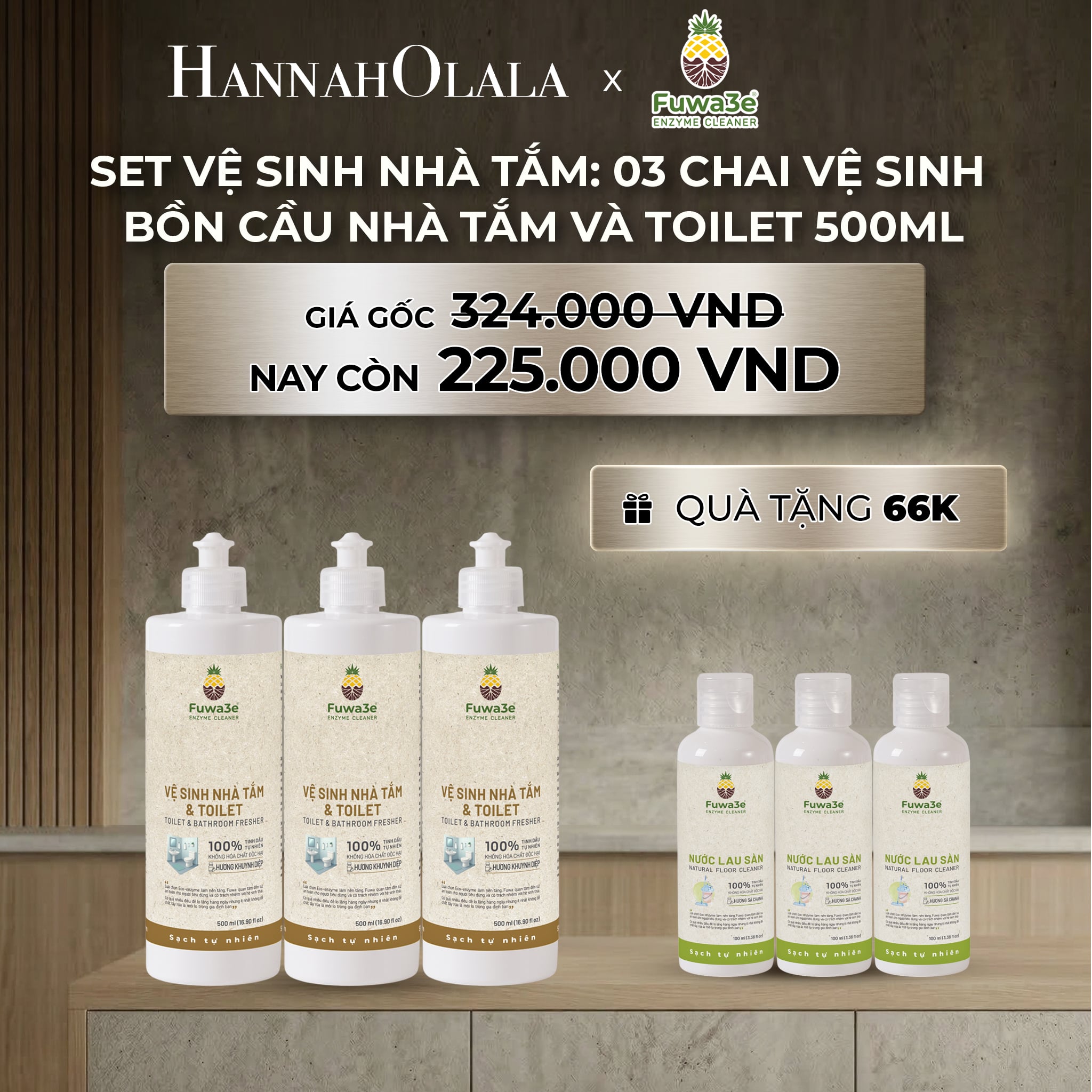 Set Vệ Sinh Nhà Tắm 03 Vệ Sinh Bồn Cầu 500ml