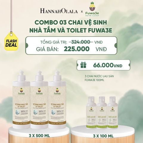  SET VỆ SINH NHÀ TẮM: 03 VỆ SINH BỒN CẦU NHÀ TẮM VÀ TOILET 500ML - DEAL 10 - A1938 