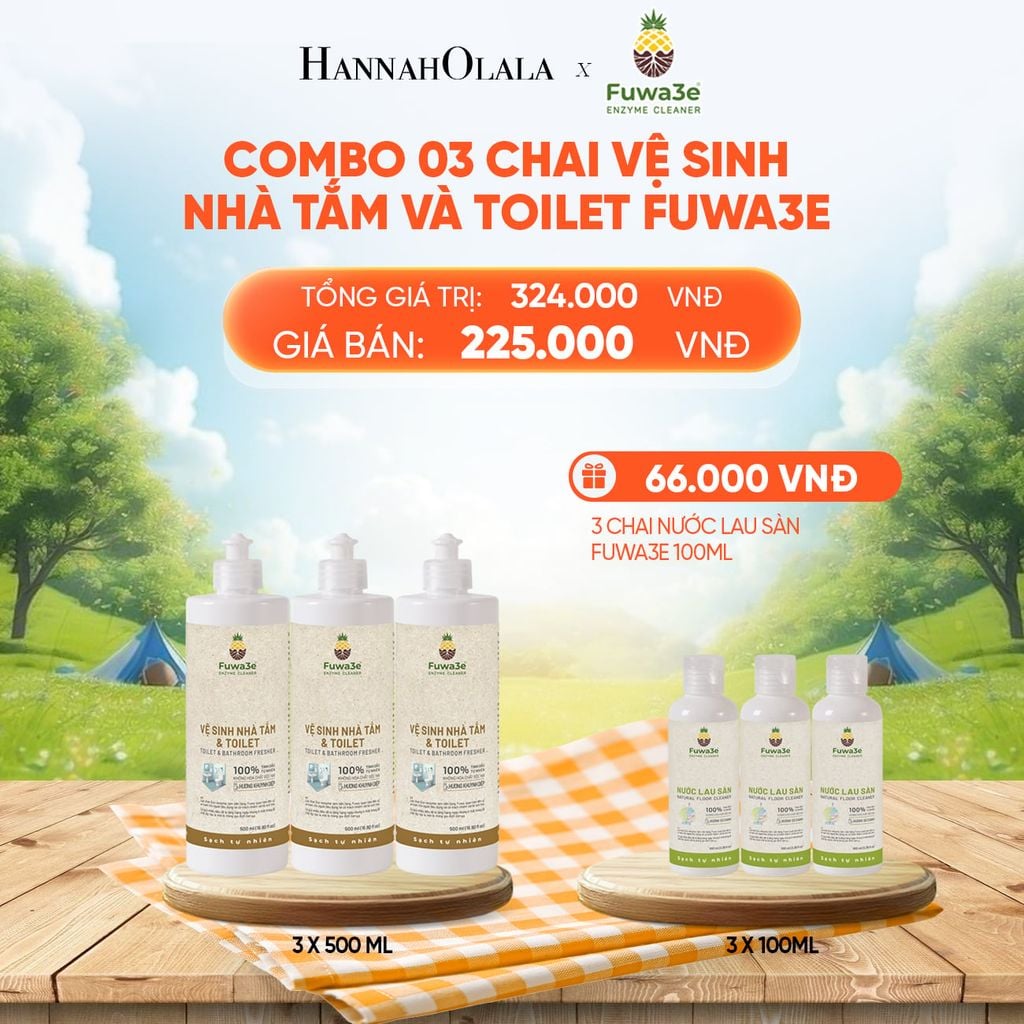  SET VỆ SINH NHÀ TẮM 03 VỆ SINH BỒN CẦU NHÀ TẮM VÀ TOILET 500ML - DEAL 10 