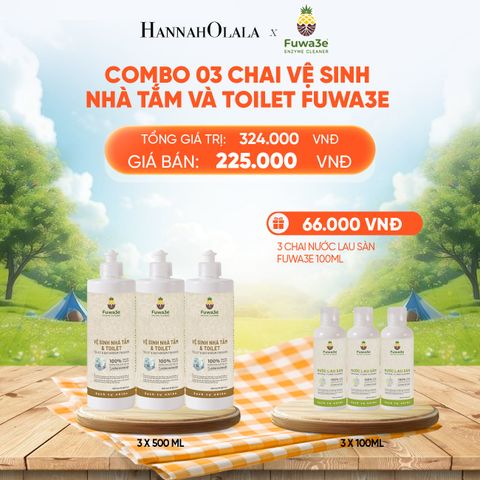  SET VỆ SINH NHÀ TẮM 03 VỆ SINH BỒN CẦU NHÀ TẮM VÀ TOILET 500ML - DEAL 10 