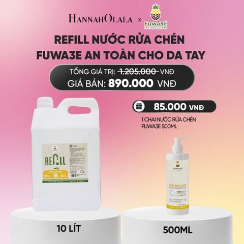  REFILL NƯỚC RỬA CHÉN FUWA3E ECO-ENZYME VỎ DỨA 10 LÍT - DEAL 11_A1519 