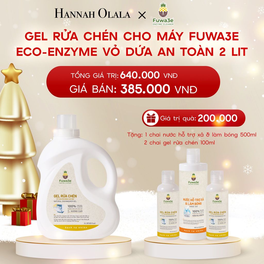  A52_DEAL 11: GEL RỬA CHÉN CHO MÁY FUWA3E 100% ECO- ENZYME VỎ DỨA AN TOÀN 2 LIT 