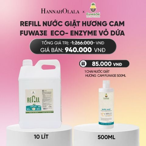  REFILL NƯỚC GIẶT CAM FUWA3E ECO-ENZYME VỎ DỨA 10 LÍT - DEAL 12_A1520 