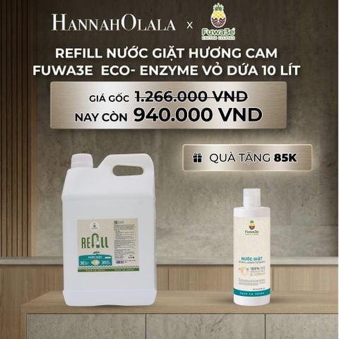  DEAL 13: REFILL NƯỚC GIẶT CAM FUWA3E ECO- ENZYME VỎ DỨA 10 LÍT 