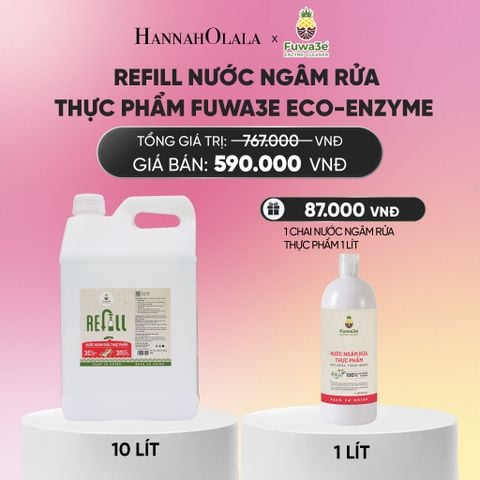  REFILL NƯỚC NGÂM RỬA THỰC PHẨM FUWA3E ECO-ENZYME VỎ DỨA 10 LÍT - DEAL 14_A1522 