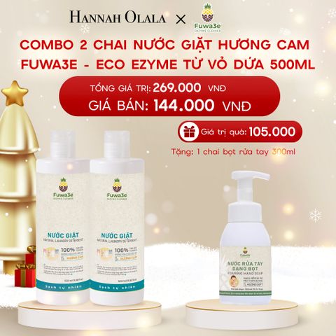  DEAL 15: COMBO 2 NƯỚC GIẶT CAM 500ML ECO - ENZYME TỪ VỎ DỨA 