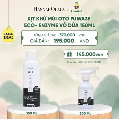  XỊT KHỬ MÙI OTO FUWA3E ECO- ENZYME VỎ DỨA 150ML - DEAL 16 - A1944 