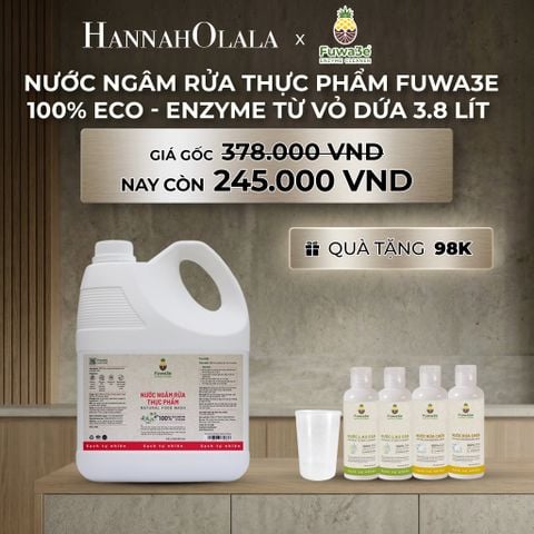  DEAL 1: NƯỚC NGÂM RỬA THỰC PHẨM FUWA3E LÀM SẠCH RAU CỦ QUẢ, KHỬ MÙI CÁ THỊT 3.8L 