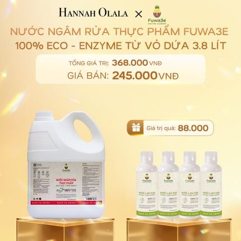  C412_DEAL 1: NƯỚC NGÂM RỬA THỰC PHẨM FUWA3E LÀM SẠCH RAU CỦ QUẢ, KHỬ MÙI CÁ THỊT 3.8L 