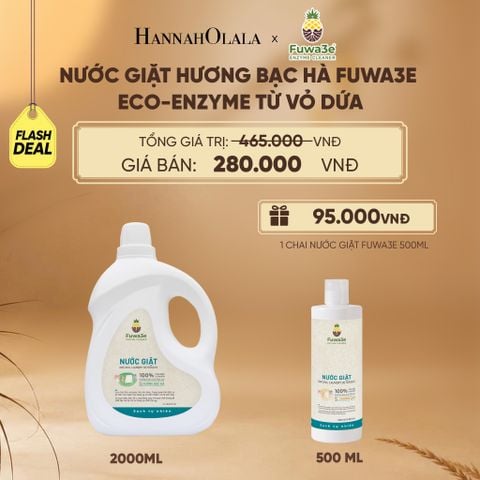  NƯỚC GIẶT BẠC HÀ FUWA3E ECO-ENZYME VỎ DỨA 2 LÍT - DEAL 20 - E31 