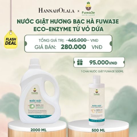  NƯỚC GIẶT BẠC HÀ FUWA3E ECO- ENZYME VỎ DỨA 2 LÍT - DEAL 20 - A1949 