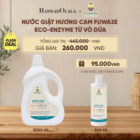  NƯỚC GIẶT CAM FUWA3E ECO- ENZYME VỎ DỨA 2 LÍT - DEAL 21 - D195 