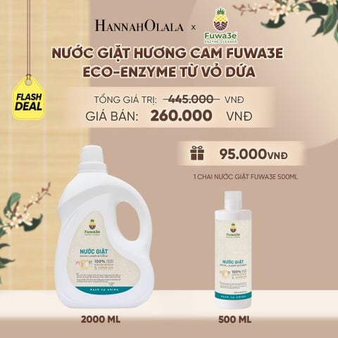  NƯỚC GIẶT CAM FUWA3E ECO-ENZYME VỎ DỨA 2 LÍT - DEAL 21 - A2173 
