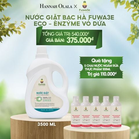  E14_DEAL 3: NƯỚC GIẶT BẠC HÀ FUWA3E PHÙ HỢP CHO ĐỒ LÓT ĐỒ LỤA VÀ AN TOÀN CHO EM BÉ 3.5L 