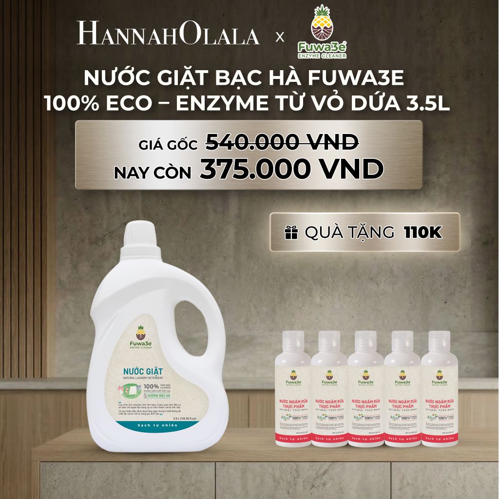  DEAL 3: NƯỚC GIẶT BẠC HÀ FUWA3E PHÙ HỢP CHO ĐỒ LÓT ĐỒ LỤA VÀ AN TOÀN CHO EM BÉ 3.5L 