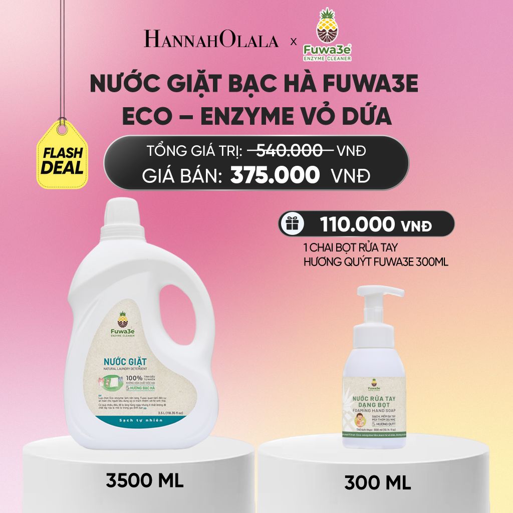  NƯỚC GIẶT BẠC HÀ FUWA3E PHÙ HỢP CHO ĐỒ LÓT ĐỒ LỤA VÀ AN TOÀN CHO EM BÉ 3.5L - DEAL 3_A1525 