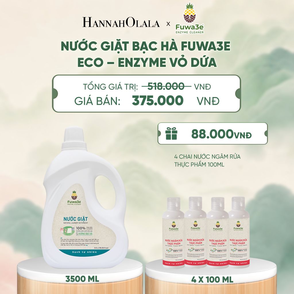  NƯỚC GIẶT BẠC HÀ FUWA3E PHÙ HỢP CHO ĐỒ LÓT ĐỒ LỤA VÀ AN TOÀN CHO EM BÉ 3.5L - DEAL 3 - A1953 