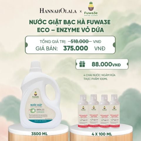  NƯỚC GIẶT BẠC HÀ FUWA3E PHÙ HỢP CHO ĐỒ LÓT ĐỒ LỤA VÀ AN TOÀN CHO EM BÉ 3.5L - DEAL 3 - A1953 