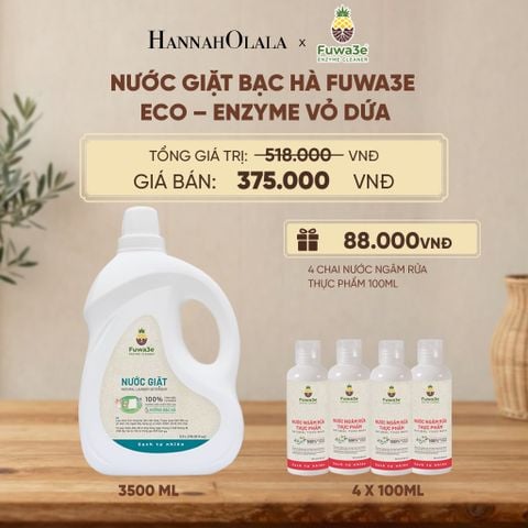  NƯỚC GIẶT BẠC HÀ FUWA3E PHÙ HỢP CHO ĐỒ LÓT ĐỒ LỤA VÀ AN TOÀN CHO EM BÉ 3.5L - DEAL 3 - D198 