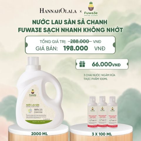  NƯỚC LAU SÀN SẢ CHANH FUWA3E SẠCH NHANH KHÔNG NHỚT, KHỬ MÙI HIỆU QUẢ 2L - DEAL 5 - A1955 