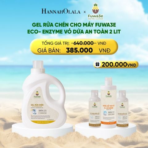  DEAL 6: GEL RỬA CHÉN CHO MÁY FUWA3E 100% ECO- ENZYME VỎ DỨA AN TOÀN 2 LIT 