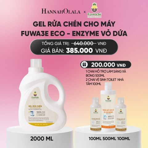  GEL RỬA CHÉN CHO MÁY FUWA3E 100% ECO-ENZYME VỎ DỨA AN TOÀN 2 LÍT - DEAL 6_A1514 