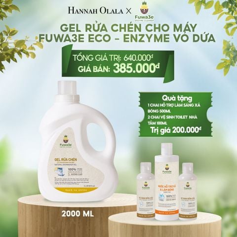  E17_DEAL 6: GEL RỬA CHÉN CHO MÁY FUWA3E 100% ECO- ENZYME VỎ DỨA AN TOÀN 2 LIT 