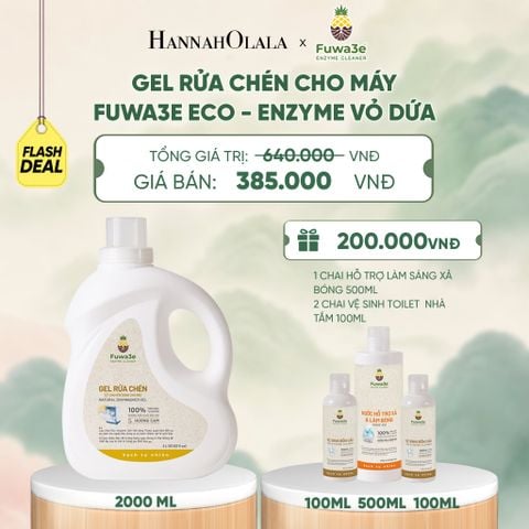  GEL RỬA CHÉN CHO MÁY FUWA3E 100% ECO- ENZYME VỎ DỨA AN TOÀN 2 LIT - DEAL 6 - A1956 
