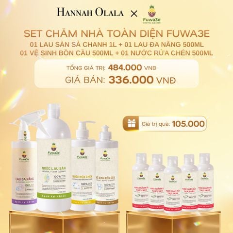  C418_DEAL 7: SET CHĂM NHÀ TOÀN DIỆN: 01 LAU SÀN SẢ CHANH 1L 01 LAU ĐA NĂNG 500ML 01 VỆ SINH BỒN CẦU 500ML 01 RỬA CHÉN 500ML 