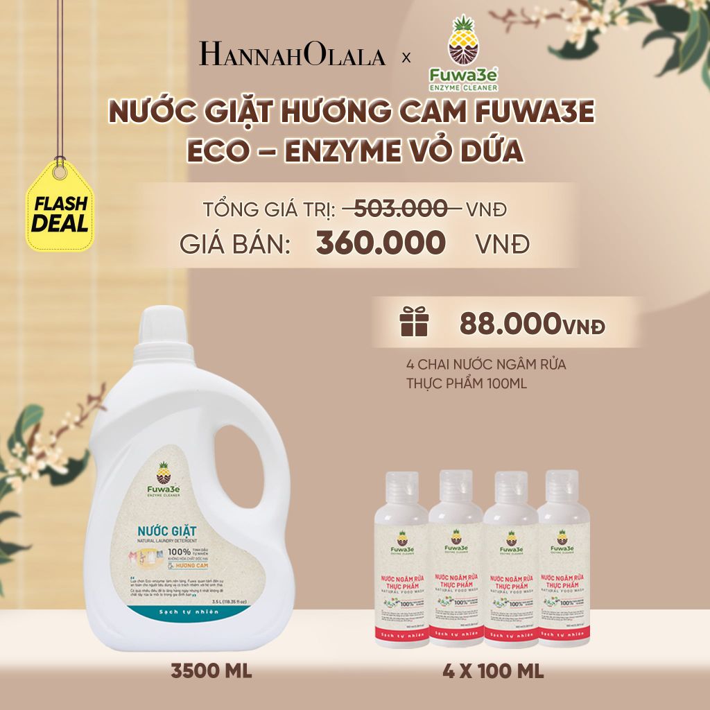  NƯỚC GIẶT CAM FUWA3E PHÙ HỢP CHO ĐỒ LÓT ĐỒ LỤA VÀ AN TOÀN CHO EM BÉ 3.5L - DEAL 8 - A2181 