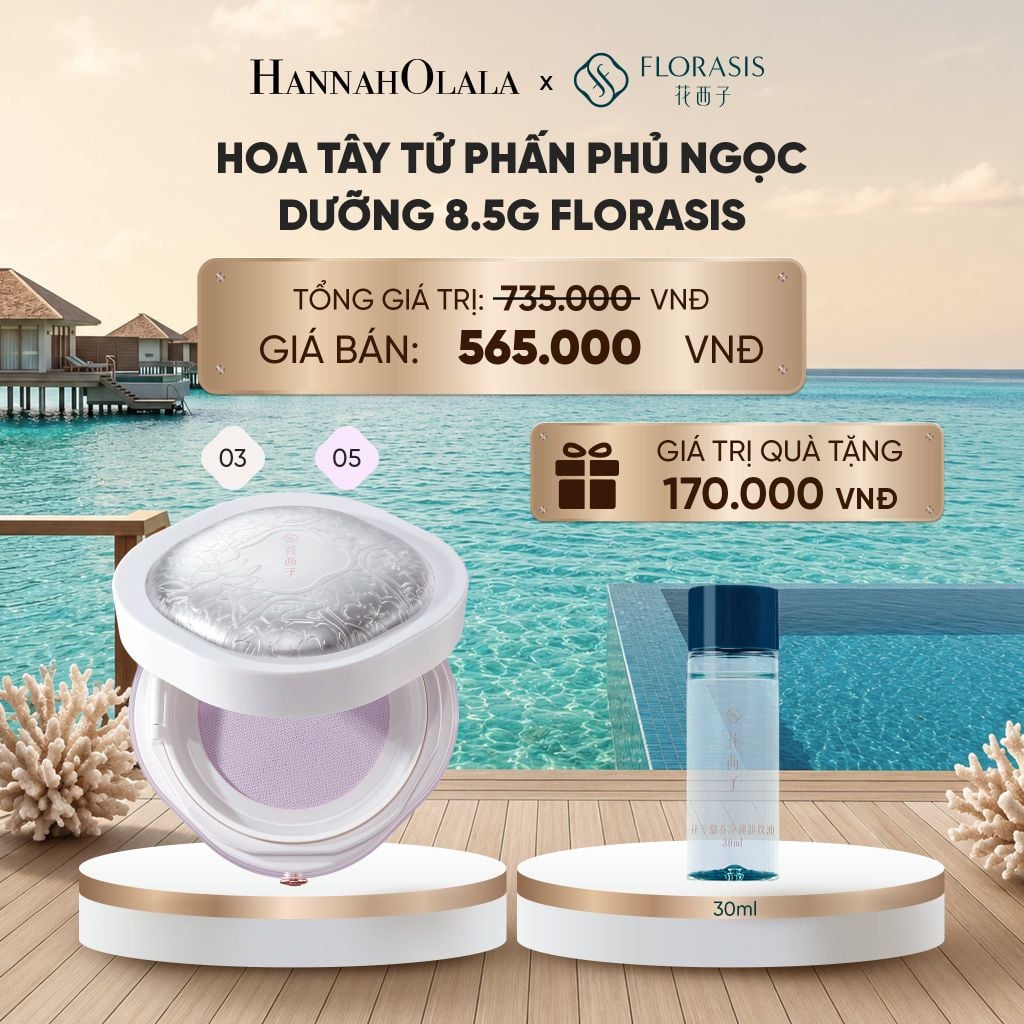  HOA TÂY TỬ PHẤN PHỦ NGỌC DƯỠNG 8.5G FLORASIS_ D27 