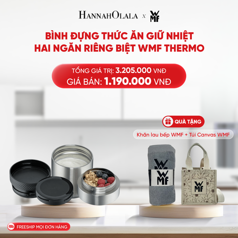  DEAL 15: BÌNH ĐỰNG THỨC ĂN GIỮ NHIỆT HAI NGĂN RIÊNG BIỆT WMF THERMO 