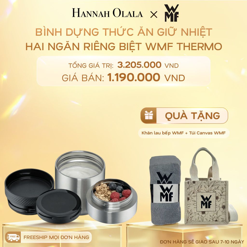  DEAL 15: BÌNH ĐỰNG THỨC ĂN GIỮ NHIỆT HAI NGĂN RIÊNG BIỆT WMF THERMO 