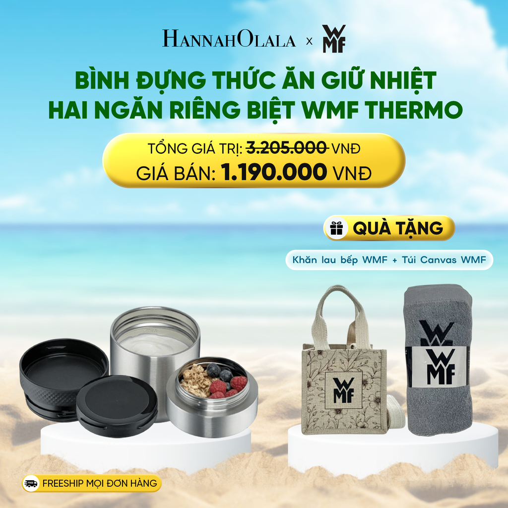  DEAL 13: BÌNH ĐỰNG THỨC ĂN GIỮ NHIỆT HAI NGĂN RIÊNG BIỆT WMF THERMO 