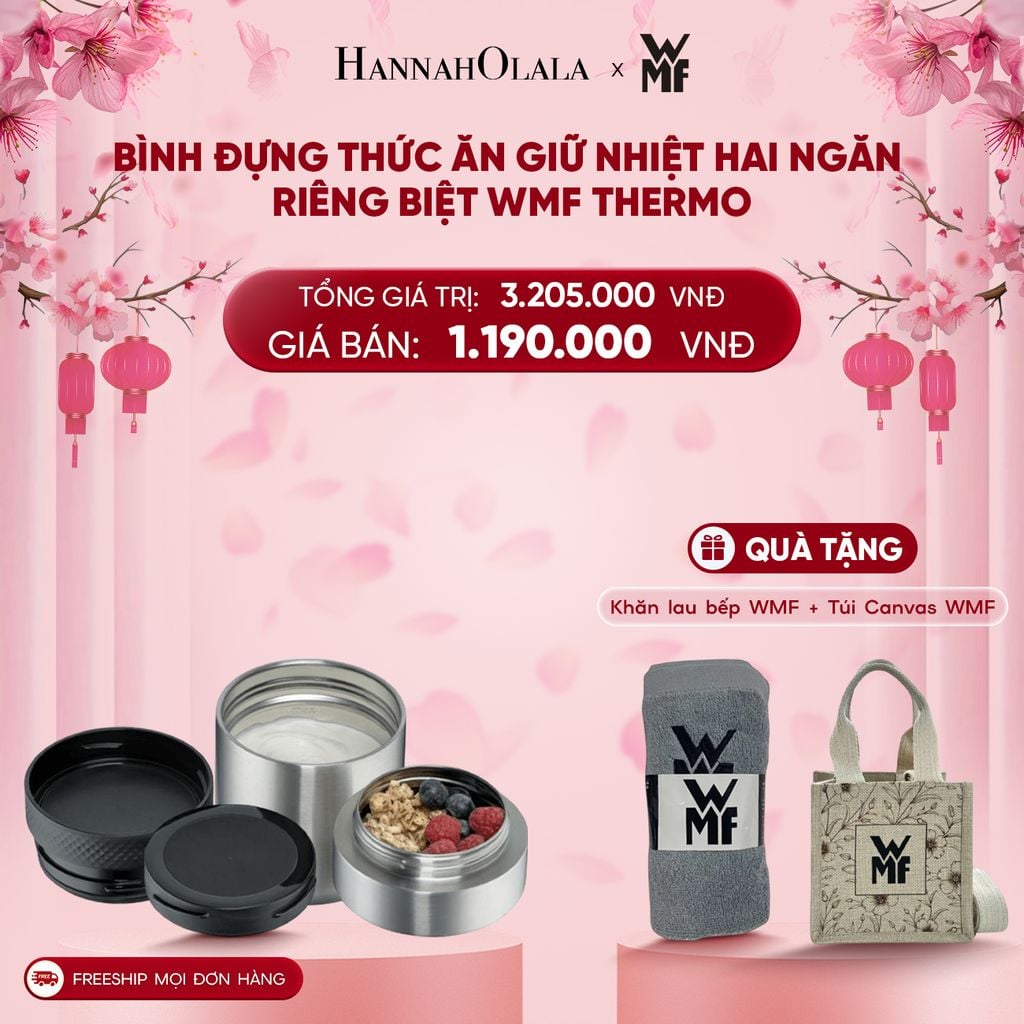 DEAL 13: BÌNH ĐỰNG THỨC ĂN GIỮ NHIỆT HAI NGĂN RIÊNG BIỆT WMF THERMO 