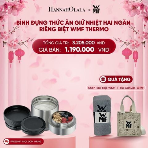  DEAL 13: BÌNH ĐỰNG THỨC ĂN GIỮ NHIỆT HAI NGĂN RIÊNG BIỆT WMF THERMO 