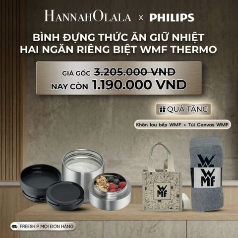  DEAL 13: BÌNH ĐỰNG THỨC ĂN GIỮ NHIỆT HAI NGĂN RIÊNG BIỆT WMF THERMO 