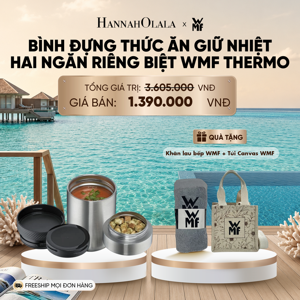  BÌNH ĐỰNG THỨC ĂN GIỮ NHIỆT HAI NGĂN RIÊNG BIỆT WMF THERMO_ D710 
