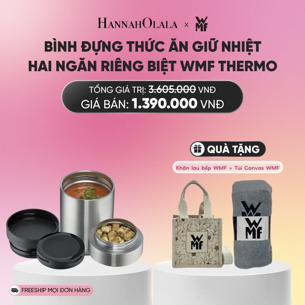  BÌNH ĐỰNG THỨC ĂN GIỮ NHIỆT HAI NGĂN RIÊNG BIỆT WMF THERMO_A148 
