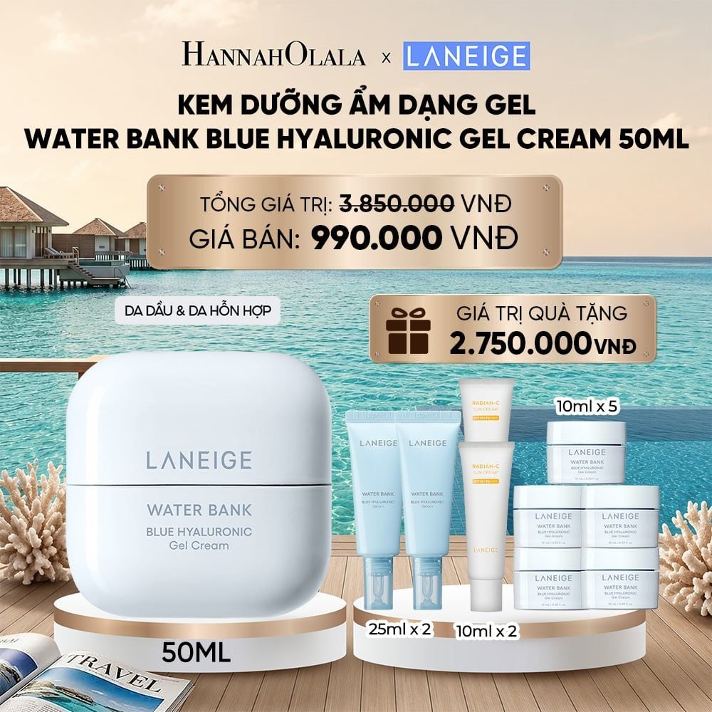  KEM DƯỠNG ẨM WATER BANK BLUE HYALURONIC GEL CREAM 50ML 