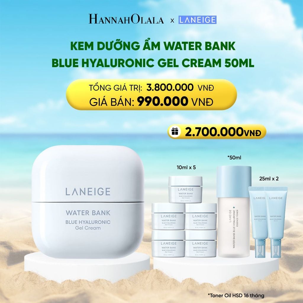  DEAL 6: KEM DƯỠNG ẨM WATER BANK BLUE HYALURONIC GEL CREAM 50ML 