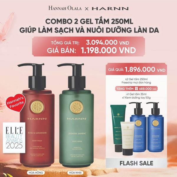  [FLASH DEAL 1] COMBO 2 GEL TẮM HARNN GIÚP LÀM SẠCH VÀ NUÔI DƯỠNG LÀN DA 250ML - BODY WASH 