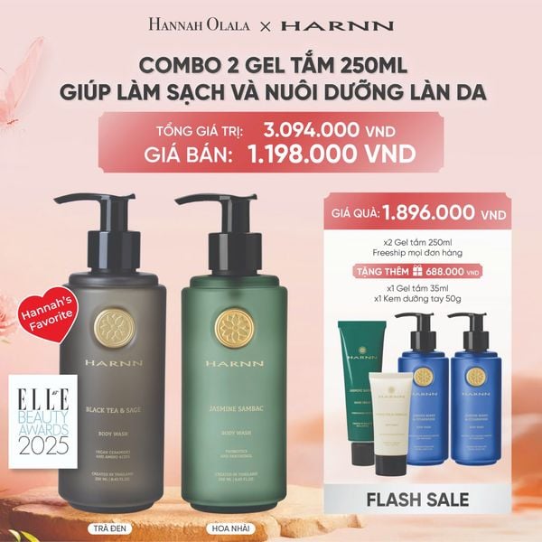 [FLASH DEAL 1] COMBO 2 GEL TẮM HARNN GIÚP LÀM SẠCH VÀ NUÔI DƯỠNG LÀN DA 250ML - BODY WASH 