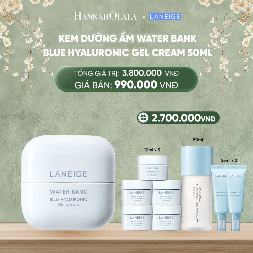  DEAL 6: KEM DƯỠNG ẨM WATER BANK BLUE HYALURONIC GEL CREAM 50ML 